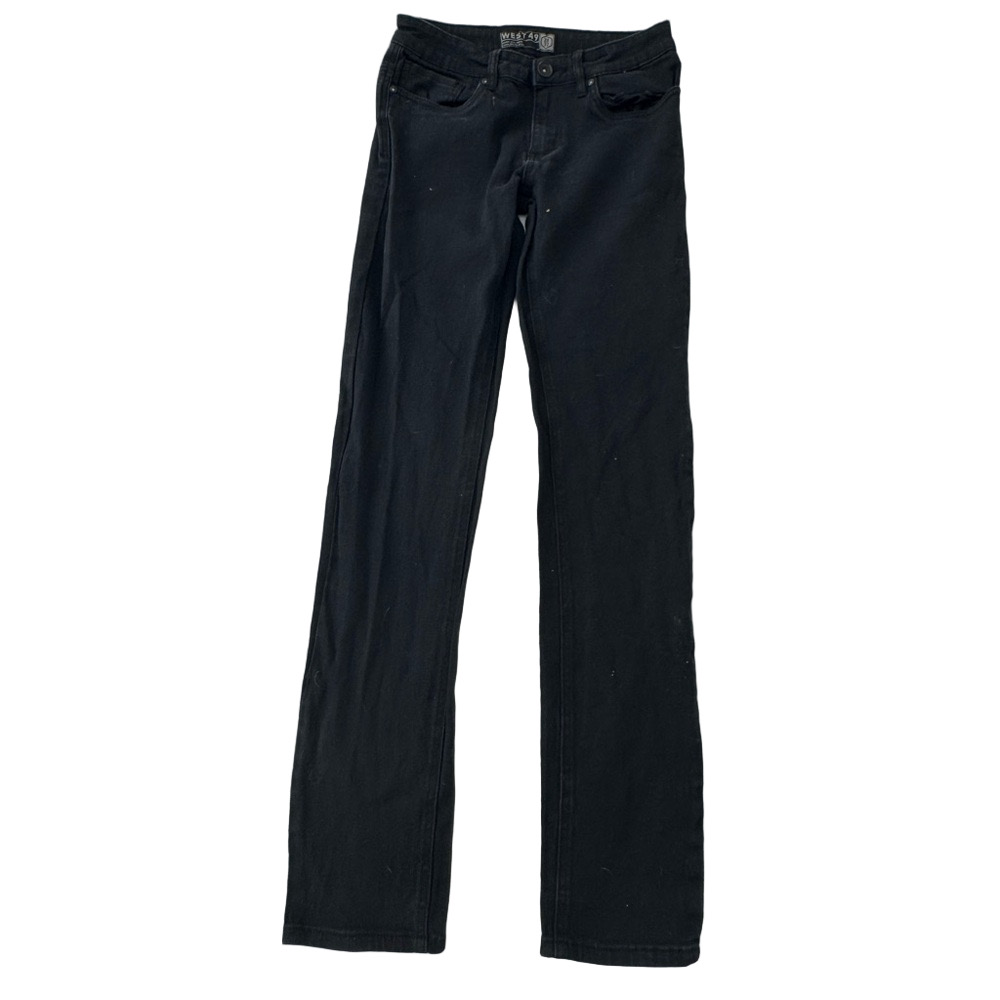 West 49 28x30 Classic Black Denim Skinny Bull Jeans Youth Boy Young Teen